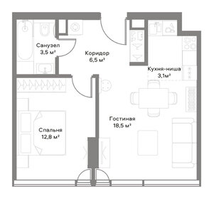 49,7 м², 1-комнатная квартира 39 434 528 ₽ - изображение 74