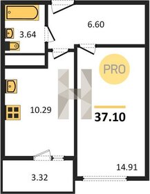 Квартира 37,1 м², 1-комнатная - изображение 1