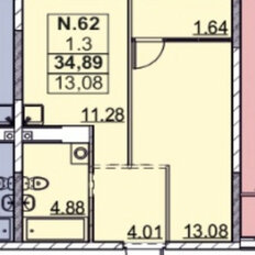 Квартира 34,9 м², 1-комнатная - изображение 2