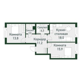 Квартира 66,2 м², 2-комнатная - изображение 1