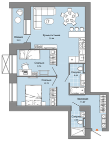 71,4 м², 3-комнатная квартира 4 300 000 ₽ - изображение 30