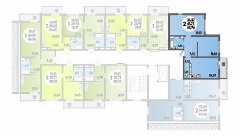 61,7 м², 3-комнатная квартира 7 000 000 ₽ - изображение 76