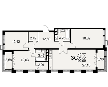 110 м², 3-комнатная квартира 15 250 000 ₽ - изображение 82
