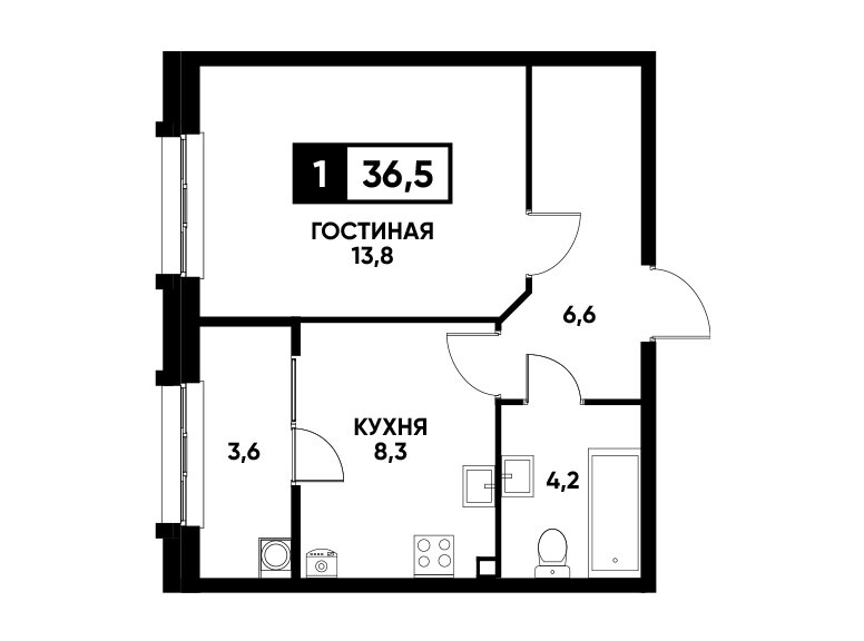 Варианты планировок концептуальный район «Кварталы 17/77» - планировка 7