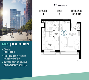 42,7 м², 1-комнатная квартира 14 949 999 ₽ - изображение 11