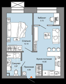 Квартира 40 м², 1-комнатная - изображение 1