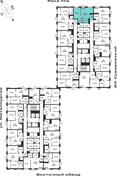 45 м², 1-комнатная квартира 6 302 800 ₽ - изображение 15