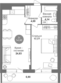60,9 м², 2-комнатная квартира 12 737 080 ₽ - изображение 46