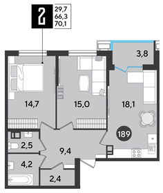 72,4 м², 2-комнатная квартира 8 702 480 ₽ - изображение 24