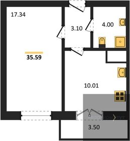 35,9 м², 1-комнатная квартира 3 230 100 ₽ - изображение 27