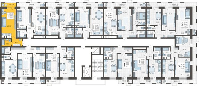 30 м², квартира-студия 3 320 000 ₽ - изображение 68