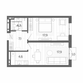 56,1 м², 3-комнатная квартира 5 790 000 ₽ - изображение 151