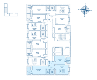60,4 м², 2-комнатная квартира 6 642 900 ₽ - изображение 21