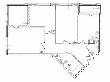 Квартира 92,2 м², 3-комнатная - изображение 1