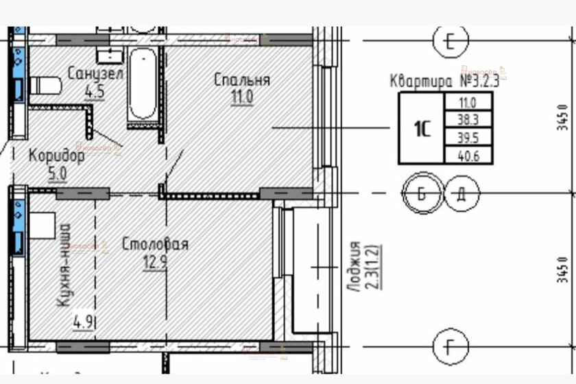 40,6 м², 1-комнатная квартира 5 600 000 ₽ - изображение 1