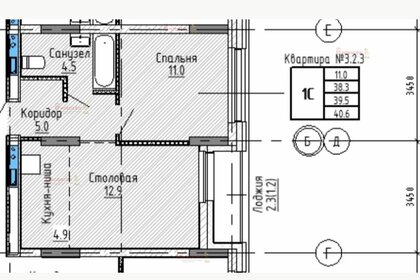 Квартира 40,6 м², 1-комнатная - изображение 1