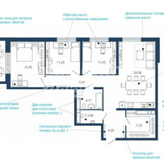 Квартира 101,6 м², 3-комнатная - изображение 2