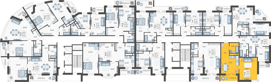 47,8 м², 2-комнатная квартира 8 500 000 ₽ - изображение 34