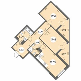 Квартира 71,1 м², 2-комнатная - изображение 1
