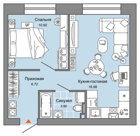 36 м², 2-комнатная квартира 3 710 000 ₽ - изображение 51