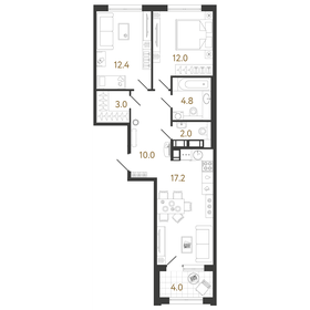 57,5 м², 2-комнатная квартира 16 250 000 ₽ - изображение 66