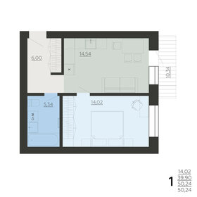 Квартира 50,2 м², 1-комнатная - изображение 1