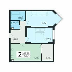 57,2 м², 2-комнатная квартира 3 200 000 ₽ - изображение 92