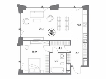 73,8 м², 1-комнатная квартира 64 501 200 ₽ - изображение 27