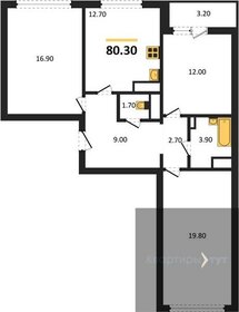 Квартира 80,3 м², 3-комнатная - изображение 1