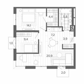 66,6 м², 3-комнатная квартира 10 867 000 ₽ - изображение 12