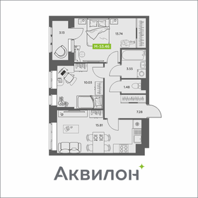 68 м², 2-комнатная квартира 8 400 000 ₽ - изображение 17