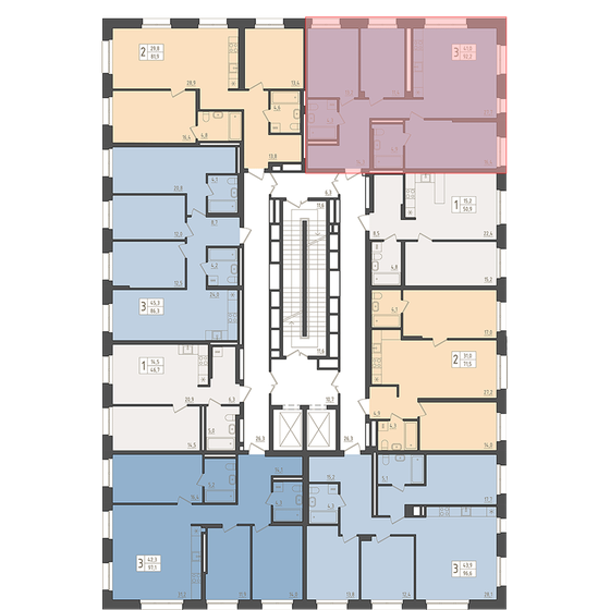 85,9 м², 3-комнатная квартира 21 475 000 ₽ - изображение 16