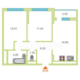 Квартира 54,2 м², 2-комнатная - изображение 1