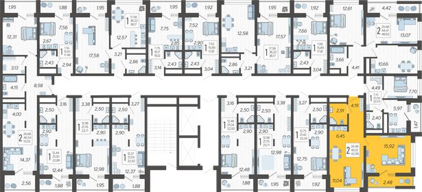 42,7 м², 2-комнатная квартира 11 445 000 ₽ - изображение 85