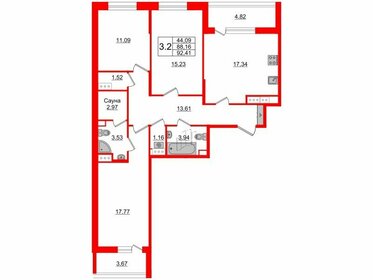 101,8 м², 3-комнатная квартира 25 000 000 ₽ - изображение 91