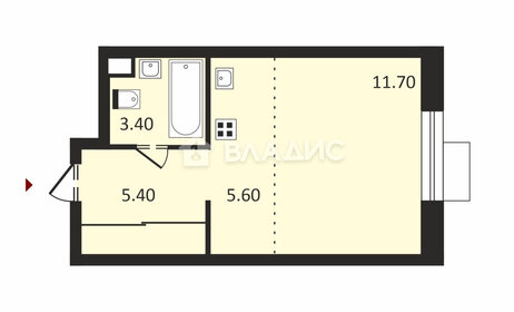 Квартира 26,1 м², студия - изображение 1