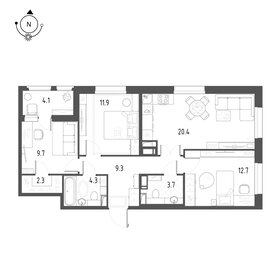 Квартира 76,4 м², 3-комнатная - изображение 1