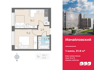 32,4 м², 1-комнатная квартира 10 400 000 ₽ - изображение 13
