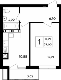 43,2 м², 1-комнатная квартира 4 540 200 ₽ - изображение 1