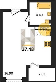 Квартира 27,5 м², студия - изображение 1