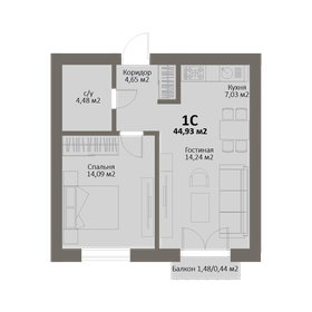 44,9 м², квартира-студия 6 290 200 ₽ - изображение 20