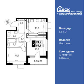 53 м², 2-комнатная квартира 18 136 070 ₽ - изображение 60