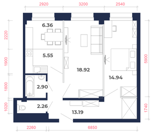 70,1 м², 3-комнатная квартира 8 100 000 ₽ - изображение 27