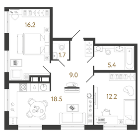 69,5 м², 3-комнатная квартира 11 500 000 ₽ - изображение 122