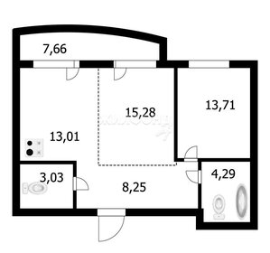 Квартира 65 м², 2-комнатная - изображение 1