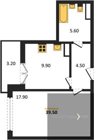 Квартира 39,5 м², 1-комнатная - изображение 1