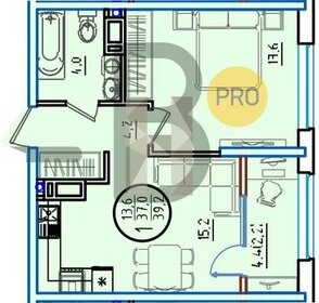 Квартира 39,2 м², 1-комнатная - изображение 1