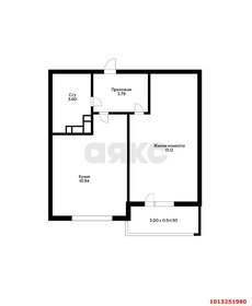 Квартира 34 м², 1-комнатная - изображение 1