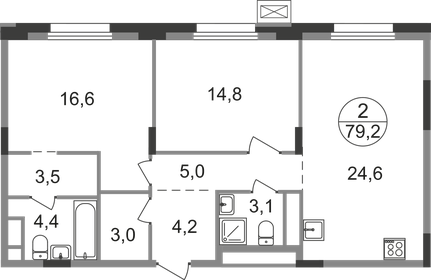 80,6 м², 2-комнатная квартира 18 455 724 ₽ - изображение 32