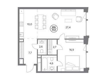 79,7 м², 3-комнатная квартира 27 000 000 ₽ - изображение 129